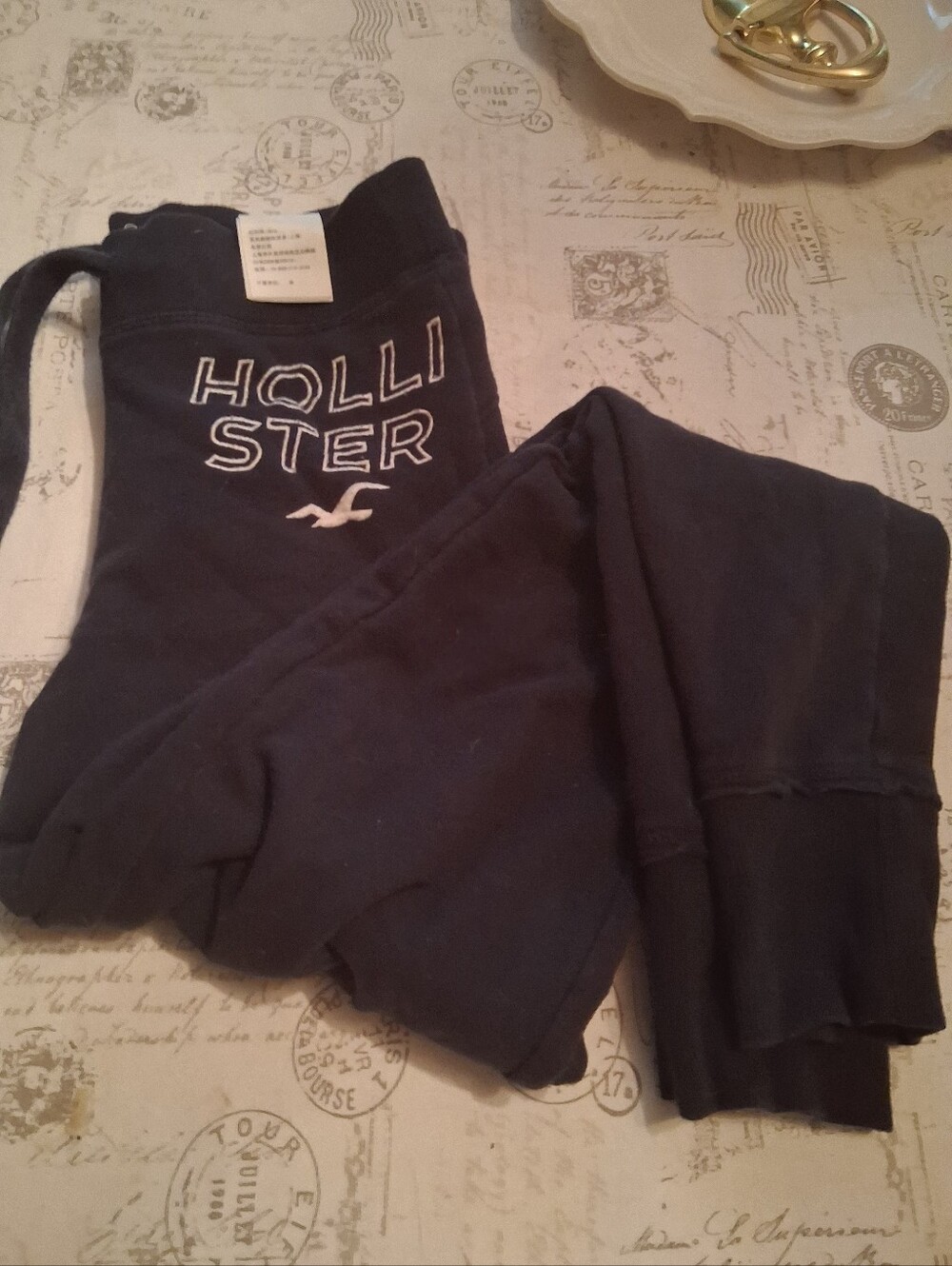 Hollister Kids Dark Navy Logo Joggers